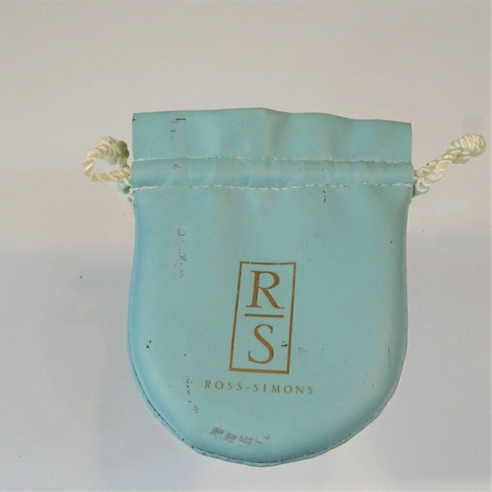 Ross Simons Drawstring Jewelry Pouch Blue Vinyl - Picture 3 of 5